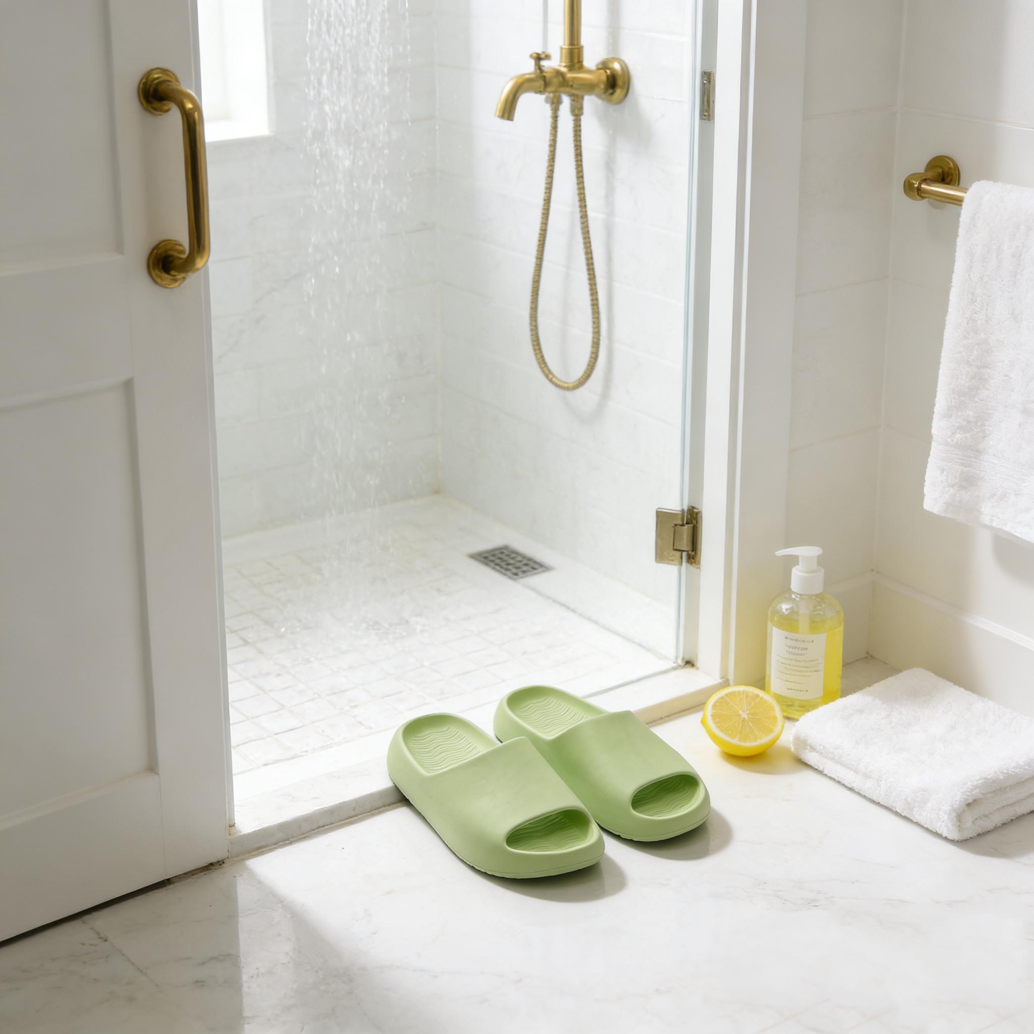 rosyclo Cloud Slides for Women Men - Ultra Soft Thick Sole Pillow Slippers, Non-Slip Lightweight Foam Slippers, Waterproof House Shoes for Shower & Beach