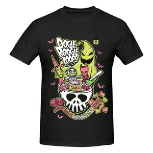 Men's Oogie Cartoon Boogie Loops Crew Neck T-Shirts Leisure Retro Fun Pattern