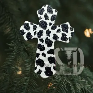 Cow Print Cross Car Freshie with Long Lasting Scent