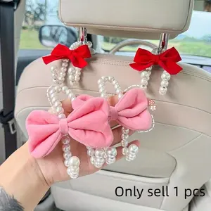 Cute Bowknot Design Car Seat Back Hook, Creative Car Seat Back Hanger, Car Interior Accessories for Women, Car Storage Hook