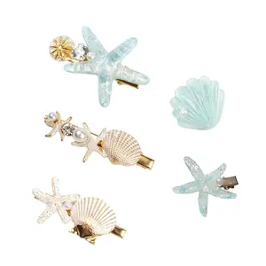 Shell Pearl Steel Clamp Headgear Hairstyle Styling Tools for Women Ladies Girls