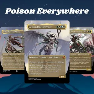 Proxy 100+ Card Commander Deck Poison Everywhere Atraxa Praetors Voice Infect Proliferate Theme Ready to Play Magic Style Strategy Deck Perfect Gift for Collectors and Card Players