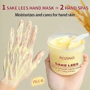 Rozino Sake Lees Silkysmooth Hand Mask - 280g Silky Smooth Formula for Hand Skin Care & Moisturization