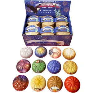 Random Box-1PC250th Anniversary USA Themed Dumpling Squishy Toy, One Random Patriotic Style, Soft Squeeze Stress Ball, Sensory Fidget Toy for Adults, 1pc