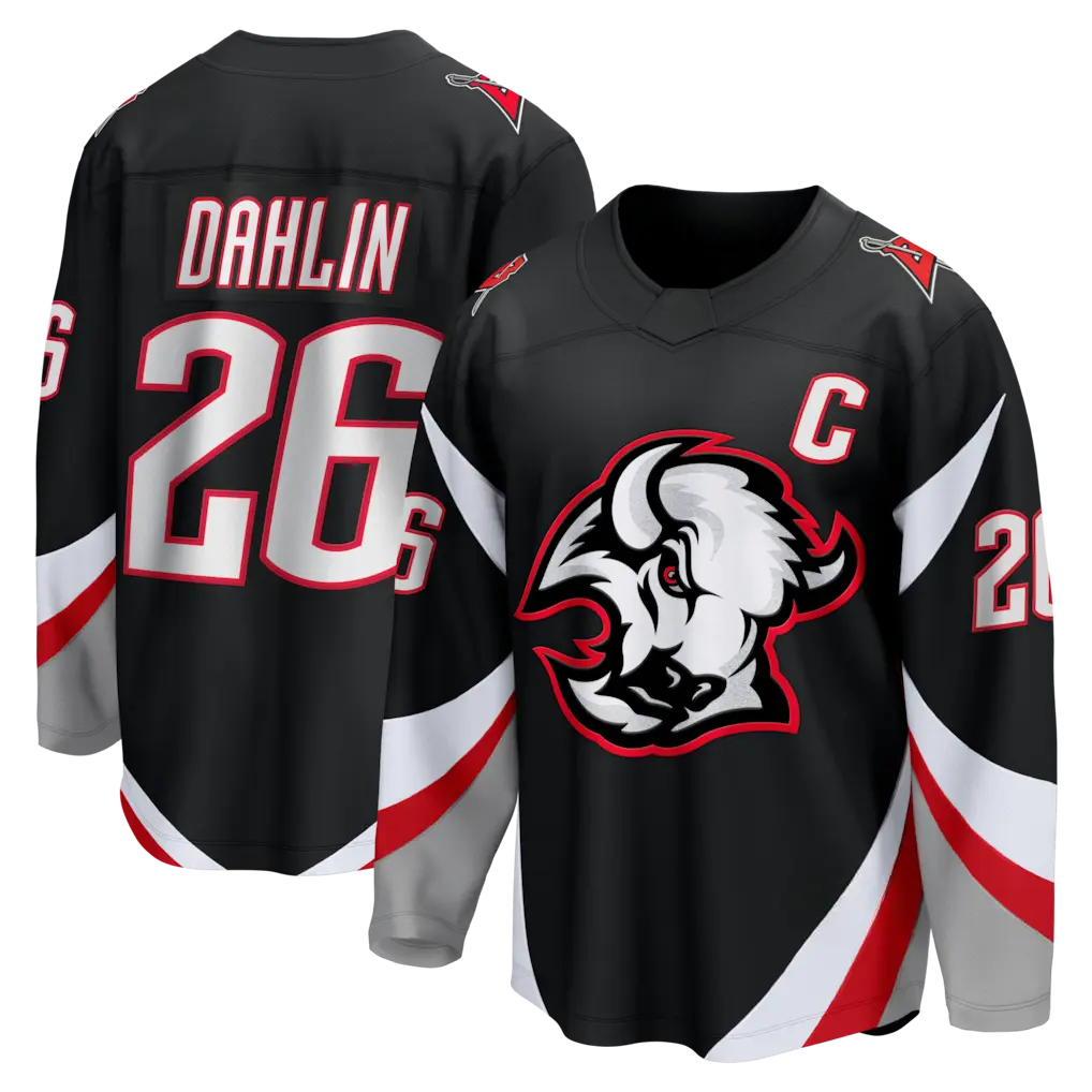 Retro Bull Goat Head Ice Hockey Jersey Long Sleeve Streetwear Graphic Print Casual Sports Number 26 Black V-Neck Oversized Sweater Men Women Activewear Unisex Breathable Game Day Uniform