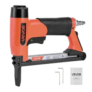 VEVOR Pneumatic Staple Gun, 21 Gauge Long-Nose Upholstery Stapler for 80 Series Fine Wire Staples 1/2-inch Crown 1/4-5/8 Length, Max 150PCS Loading Air Staple Gun for Upholstering, Woodworking, DIY