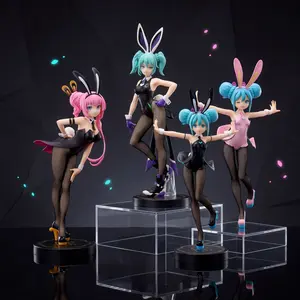 BiCute Bunnies Series Vocaloid Megurine Luka/Hatsune Miku PVC Anime Figure Official Figurine Collectible Model Table Ornament Fan Collection Holiday & Birthday Gifts
