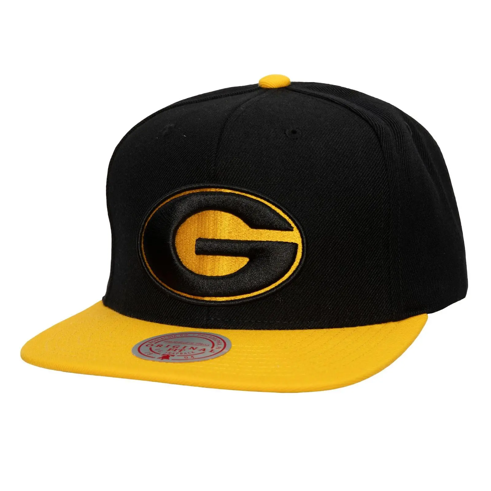 Grambling Tigers Black Team 2.0 Two-Tone Pro Snapback Hat NCAA Throwback Cap Adjustable Fan Gear Mitchell & Ness