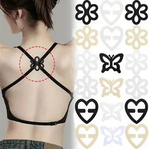 24-Piece Assorted Invisible Bra Strap Fasteners: Anti-Slip Bra Strap Clips, Multi-Style Back Shoulder Strap Cross Fixer, Bra , Random Colors & Styles Lingerie Womenswear Accessories