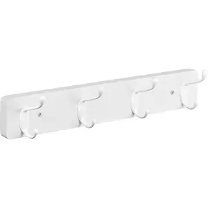 Heavy Duty Coat Rack Wall Mount - White Coat Hooks Wall Mounted for Sunglasses Jackets Hats Purse Dog Leashes Towels - Coat Hanger for Entryway Closet Mudroom Laundry Room Bathroom