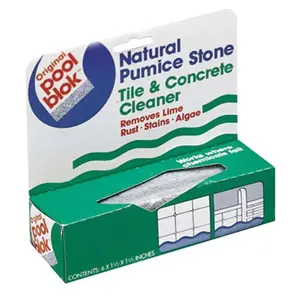 212 MAIN U.S. PB-80 6oz Pumice Block - Abrasive Scrub, Swimming Pool Cleaner, Tile Stain Remover (Carded Pack)