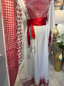 Sarah Thobe - Embroidered Women's Thobe - Ceremonial, Traditional, Arabic Eid Dress - Perfect for Ramadan, Gifts for Her, Eid