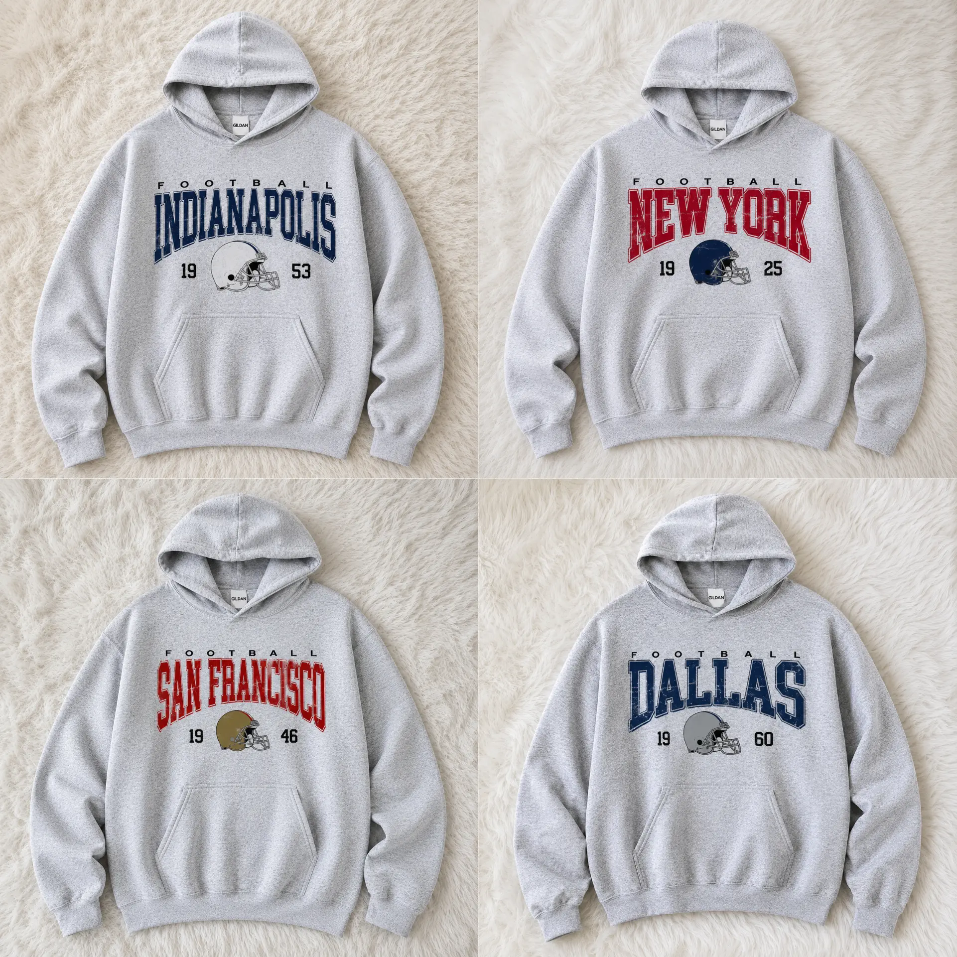 Vintage Football All Teams Ash Grey Hoodie, Football Hoodie, Vintage Graphic All Teams Hoodie, Sport Graphic Shirts, Gift For Fan Custom Team Cotton GIft YCE ,Unisex Hoodie
