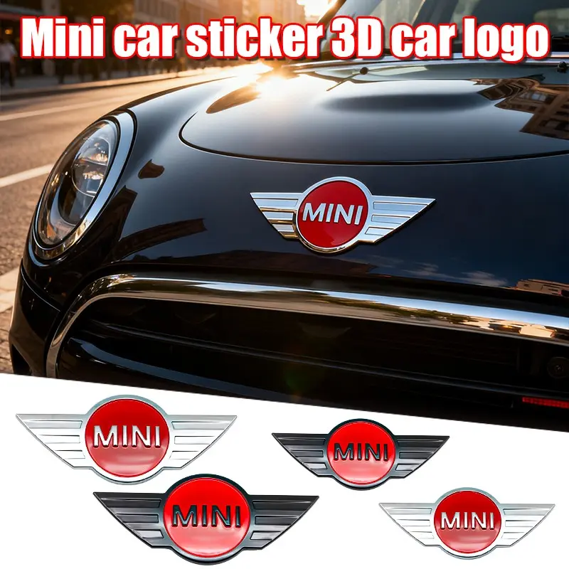 Mini Car Front & Rear Emblem, Scratch-Resistant Exterior Decoration, Decorative Decal, Car Decorations, Car Decals, Automotive Decals, Replacement Badge for Mini Cooper Countryman Clubman Hatch Convertible, Vehicle Exterior Decoration