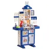 VEVOR Kids Kitchen Playset - CPC Security Tested Unisex Toddler Pretend Play Kitchen with Steam, Sounds, Lights, 48 Pcs Accessories (Toy Foods, Apron, Chef Hat), 18.5"(L) ABS Plastic, Ages 3-5 for Birthdays/Christmas Gifts