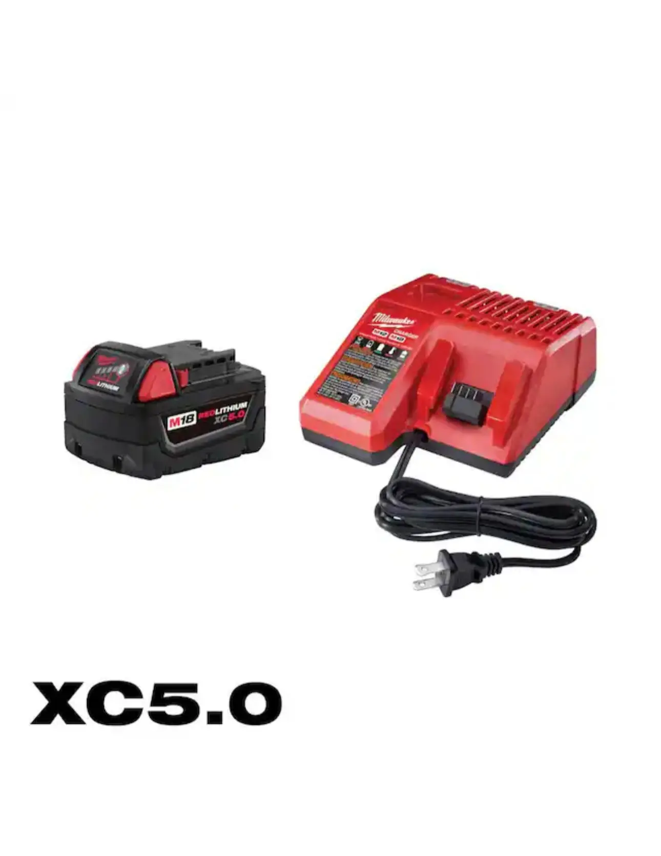 Milwaukee M18 Lithium-Ion XC Starter Kit - Cooler Under Load - with 1 x 5.0 Battery, Charger Power Tools