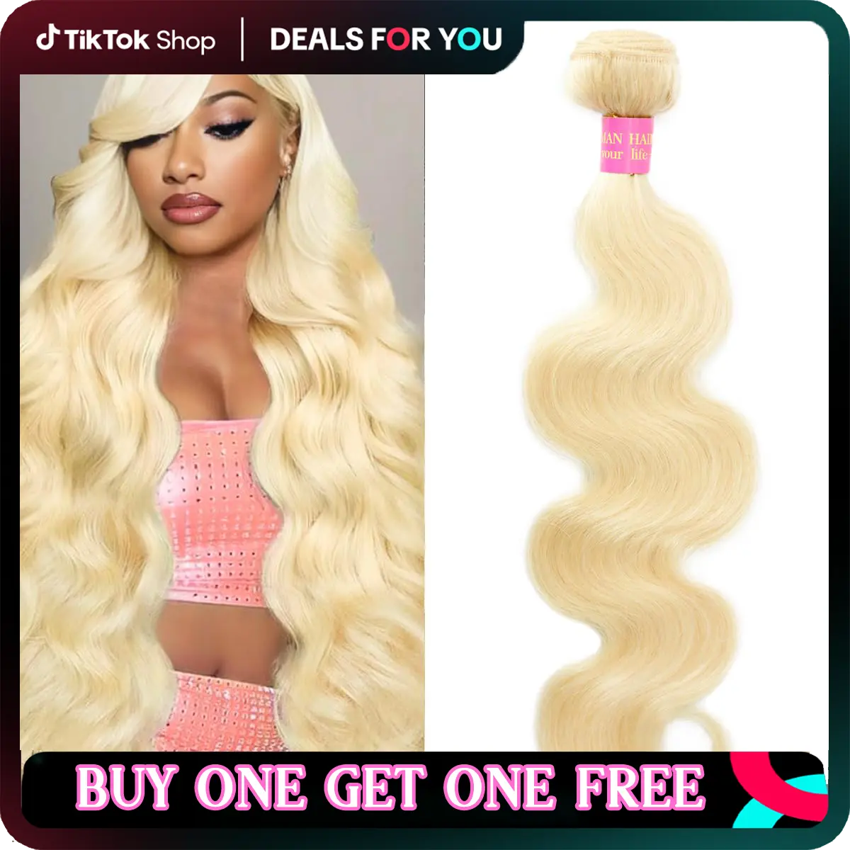 613 Bundles Body Wave Blonde Bundles 14A Grade Brazilian Virgin Human Hair 100g  Bundle Blonde Weave