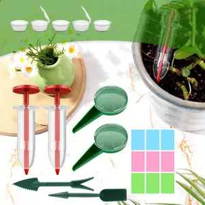 6 Pcs Mini Seed Spreader Set,2025 New Mini Sowing Seed Dispenser,Small Garden Seed Planter Tool,Hand held Manual Seed Spreader with Seedlings Dibber and Widger Set for Tiny Seeds summervibes