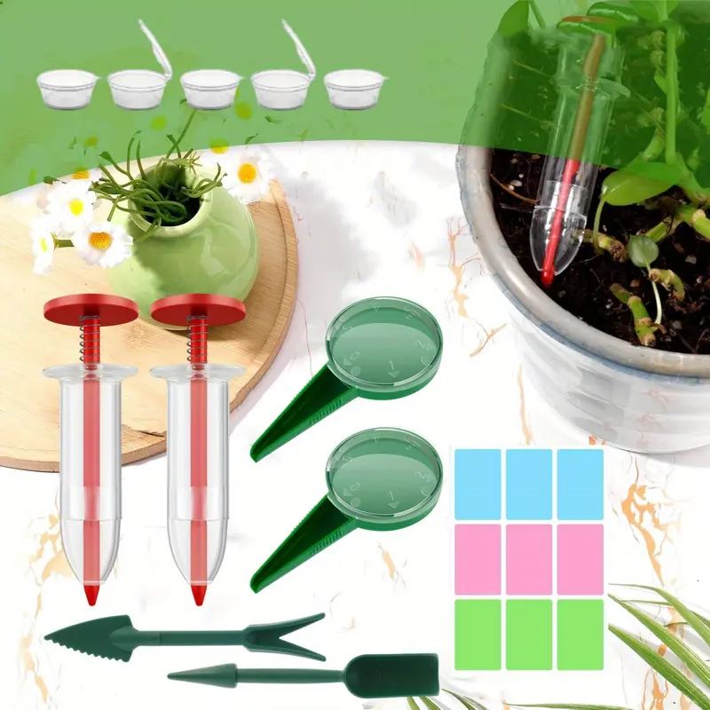 Gardening Tools 6-Pack Mini Handheld Seed Dispenser & Sowing Tool Set With  Dibber & Widger - Perfect For Small Seeds & Gardening