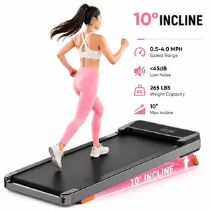 【Adjustable Incline JC Walking Pad】2.5HP Portable Treadmill with Incline Under Desk Treadmill, 265lbs Weight Capacity, Remote Control & Wheels for Easy mobility, Dual Shock Absorption System Home Gym Equipment, Low Noise Motor Walking Pad Workout Machine