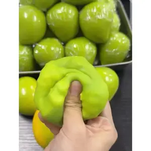 Handmade Crispy Mango Stress Ball Squeeze Toy, Color-Changing Mango Squishy Fidget Ball, ASMR Sensory Stress Relief Toy