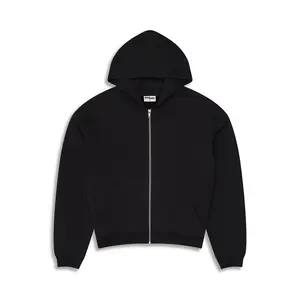 600 GSM 'Black' Zip-Up Hoodie