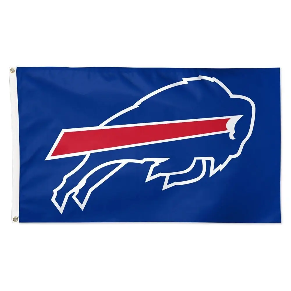 Buffalo Bills Football 3x5 Ft Sports Flag, 100% Polyester Lightweight Banner with Brass Grommets, Indoor-Outdoor Team Spirit Decoration for Home Yard Game Day