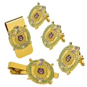 BBGreek – Omega Psi Phi – Cufflinks, Money Clip, Tie Clip, Lapel Pin Gift Set – Official Vendor