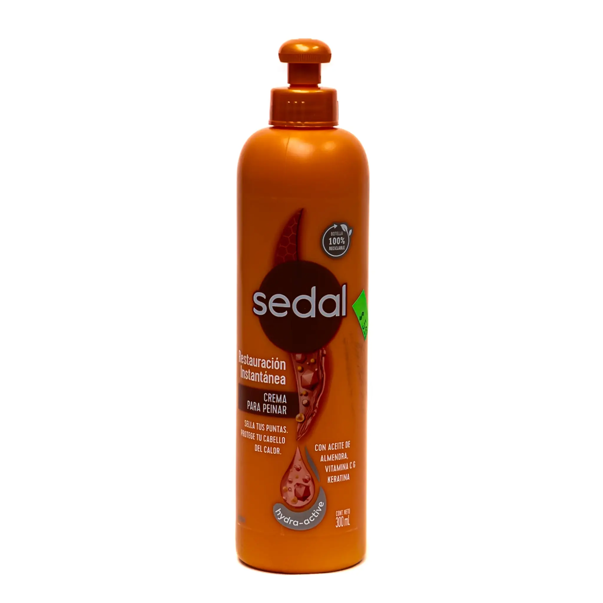 Keratin Leave-In Haircare Cream for Dry Hair - Nourishing Hair Treatment with Almond Oil, Daily Heat Protection, Intense Repair, Split Ends Sealing, 300ml