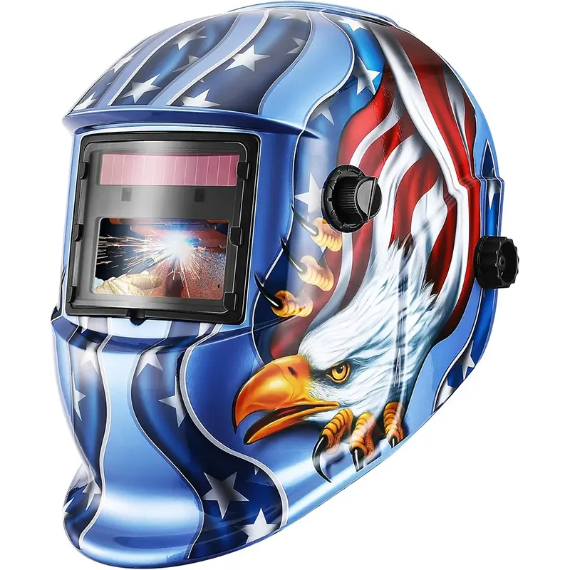 Auto Darkening Heavy Duty Welding Helmet, Welding Hood, Welding Accessory, Battery Powered Mask for Mig Tig Stick, Wide Shade 4/9-13, Professional & DIY Welders