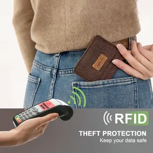 Wrangler Credit Card Holder for Women Wallet Card Case Small Ladies Female Pocket Wallet Solid Color