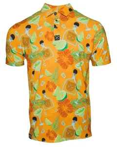 Mexico 2026 WC – FAN ART Tropical Tequila Pattern Orange Hawaiian Shirt (Summer Beach Party Style) Anejo Party Polo