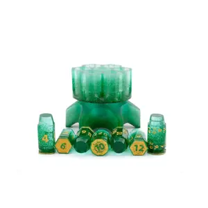 Spinning Revolver Resin Dice Set | Spinning Chamber | Bullet DnD Dice | Mechanical Gun | Dungeons & Dragons | Tabletop RPG | Fidget Gift