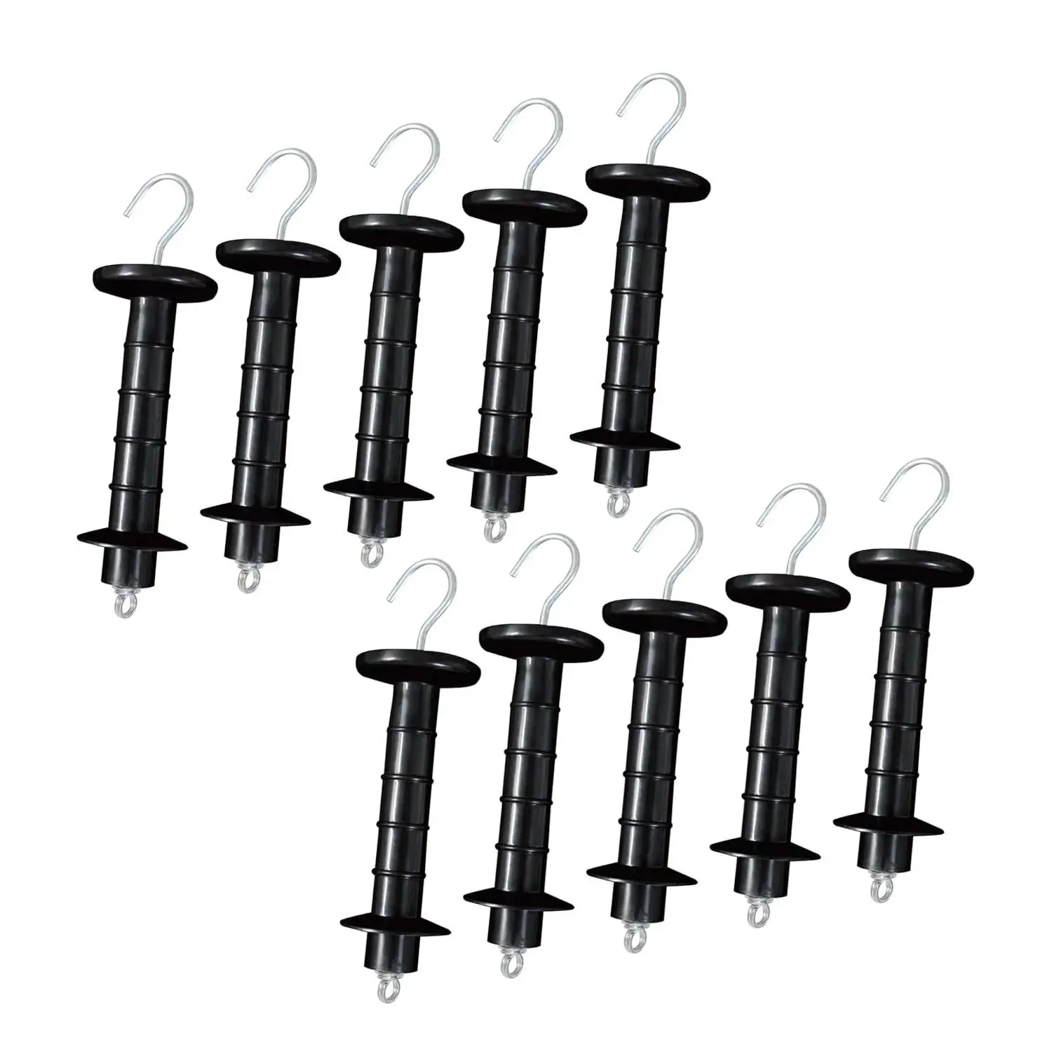Insulated Fence Plastic Gate Handle, 10 count Handle Heavy Duty Electric Fence Gate Handle, Black