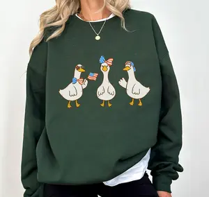 Funny Goose Sweatshirt – Cute Patriotic Goose Shirt – 4th of July Gift