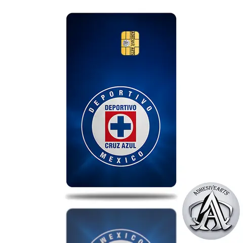 Cruz Azul Debit Card Skin/Decal - High Quality Vinyl for Customization and Personalization