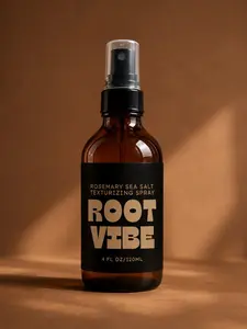 Root Vibe Rosemary Sea Salt Texture Spray 100% Organic Premium Oils for Hair Thickness Strength Natural Health Solution with Organic Sea Salt for Volume 4 FL OZ