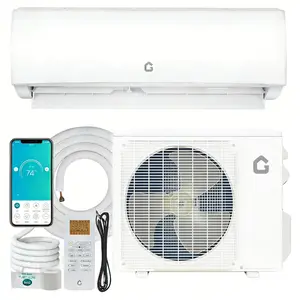 23000 BTU Mini Split AC & Heat Pump, 230v Energy Efficient Wall-Mounted Ductless Air Conditioner with WiFi Control, r32 Eco-Friendly Refrigerant, Cools/Heats Up to 1500 Sq.Ft, Quiet Operation