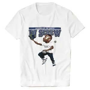 DJ Screw Hip Hop Unisex T-Shirt One Side Print, Comfort Cotton, Casual Style, Short Sleeve Crew Neck Tee Gift