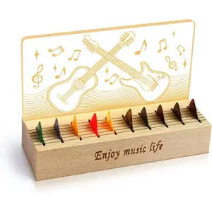 Light Up Guitar Pick Holder Rack, Crafted from   and , Designed for Storing and Displaying Guitar Picks. Includes 10 Guitar Picks. An Ideal Present for Guitar Enthusiasts