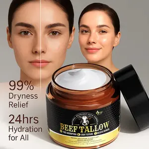 Phoenix Secret Beef Tallow Whipped Cream - 56g Pure Tallow & Natural Honey for Dry Skin Relief, 24hr Hydration, Gentle Daily Moisturizer, Non-Toxic Skincare with Calendula Extract - Sensitive Vitamins Calming