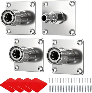 Fasmov 4-Pack Foam Cannon Holder – 1/4" Quick Connect Pressure Washer Nozzle & Foam Cannon Storage Rack, Stainless Steel Mount