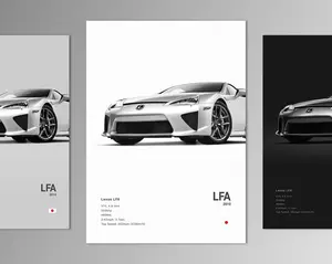 Lexus LFA  Poster Print | Wall Art | Car Photography| Man Cave Decor | Home decor| Poster Unframed