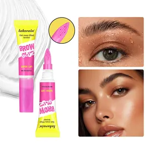 Strong Hold Eyebrow Gel, Brow Fixing Gel, Natural Long-Lasting Waterproof Sweatproof Wild Brow Gel, Suitable for All, Portable for On-The-Go Makeup