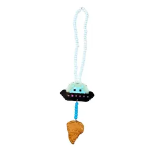 UFO Abducting a Chicken Nugget Necklace – Handmade & Ridiculously Awesome