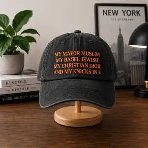 Funny Knicks In 4 Hat, New York Basketball Fan Cap, Viral NYC Sports Dad Hat, Embroidered Statement Baseball Cap, Washed Pink Adjustable Hat, Basketball Lover Gift