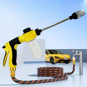 High Pressure Car Wash Nozzle, Multifunctional Durable Garden Hose Nozzle with Adjustable Thickened Rod & Copper Tip, Easy To Clean, Hose Nozzle, Garden Foam Nozzle, High Flow Nozzle
