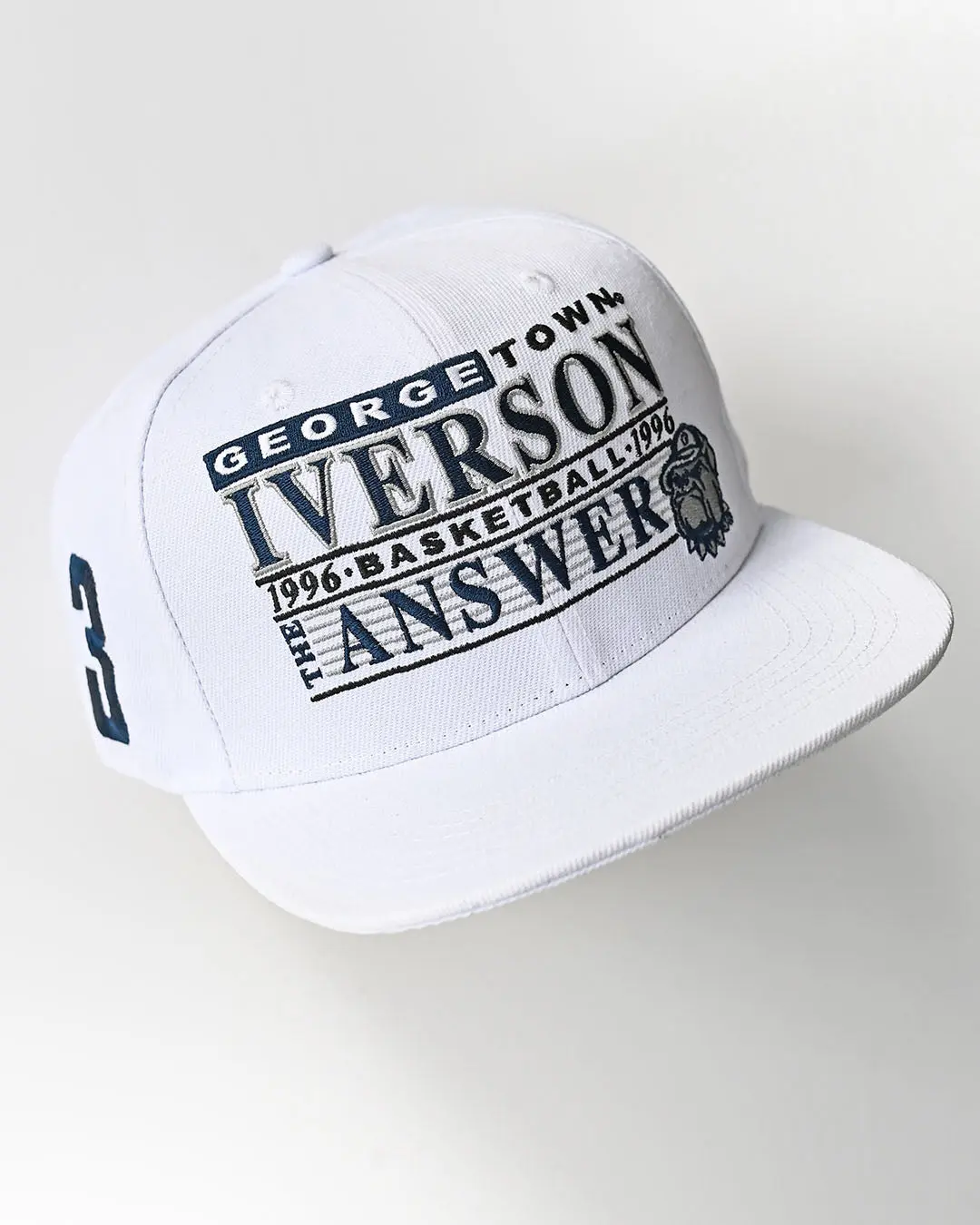 Old School Flat Bill Snapback Hat for Men & Women, Polyester Twill Cap with Georgetown Logo and an Adjustable Fit, Flat Bill Hats, Snapback Hats