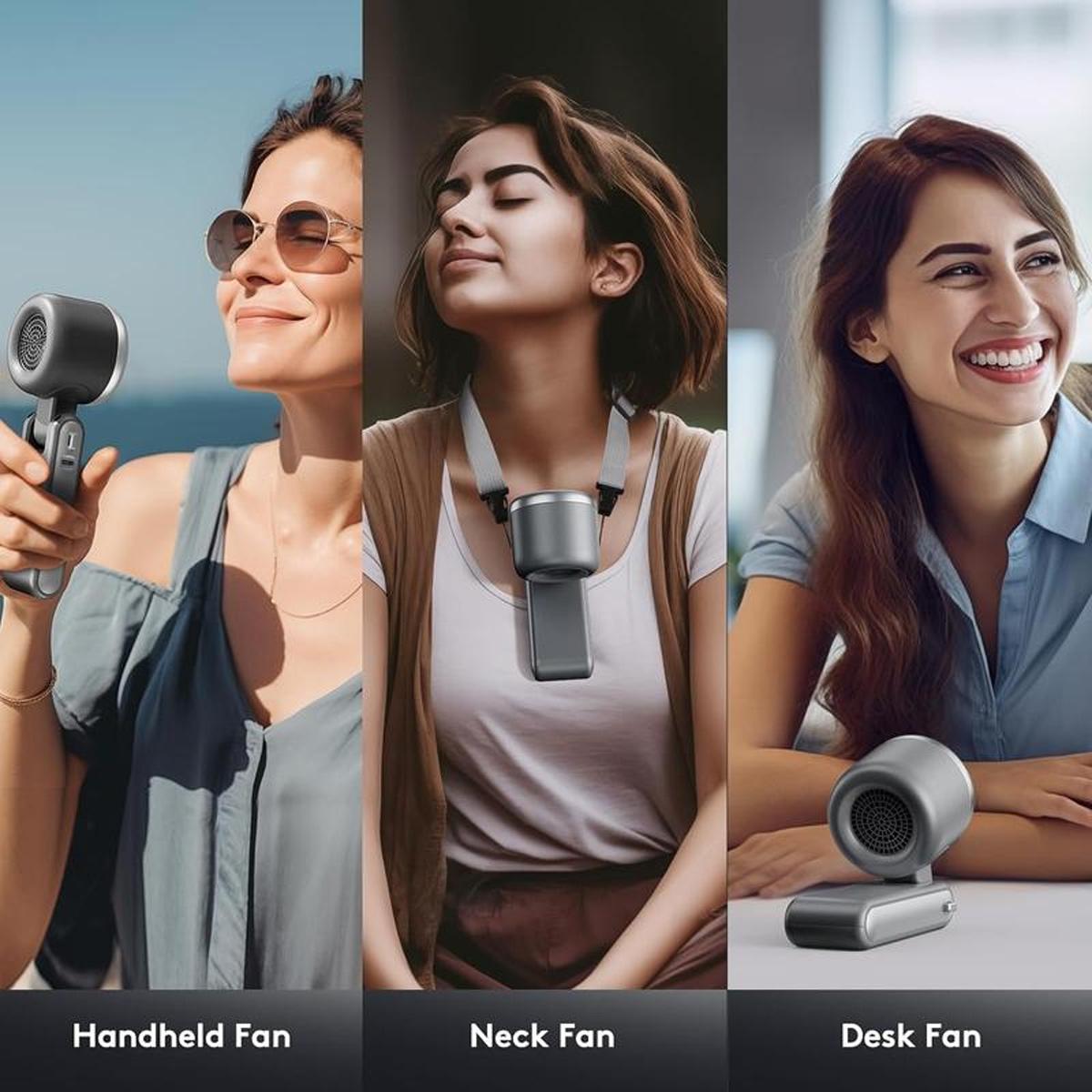 Portable Handheld Turbo Fan, 5 Gear Wind,4000mAh Battery Operated, Up to 10 Working Hours, 3 IN 1 Hand Fan Rechargeable with Air Turbo Tech Cooling Fan for Outdoor Activities, Travel, Working #SummerWins #DealsForYouDays