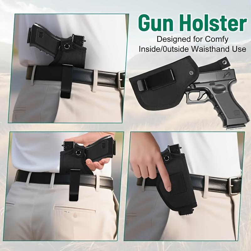 Multi-Functional Concealed Carry Holster Suitable for Left And Right Hand, Compact And Micro Firearms, Adjustable, Durable 1000D Nylon Material, Secure Snap Closure, Black